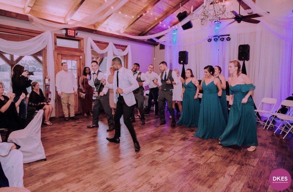 DJ K-TOUCH packing the dance floor at an Auburn AL wedding reception